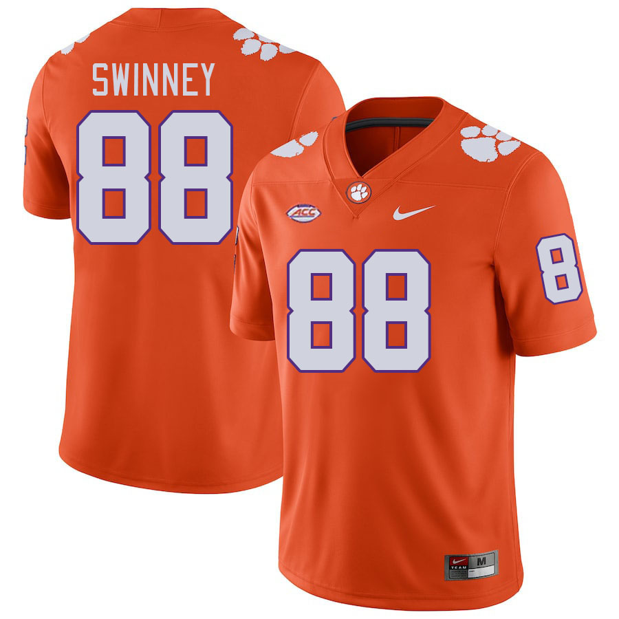 Men #88 Clay Swinney Clemson Tigers College Football Jerseys Stitched-Orange
